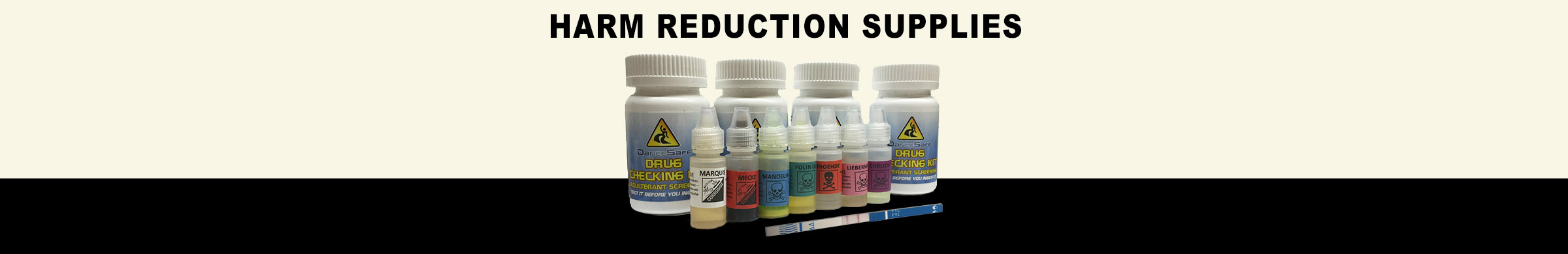 Drug testing kits and other harm reduction supplies